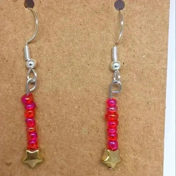 Falling Star 925 Sterling Silver Earrings - Picture 1 of 3